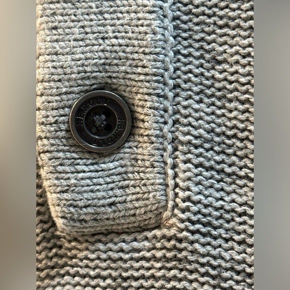 JB Holt Buckle Mens XL Pullover Sweater Gray 1/4 Button Up Knit Cotton Blend - Picture 3 of 6